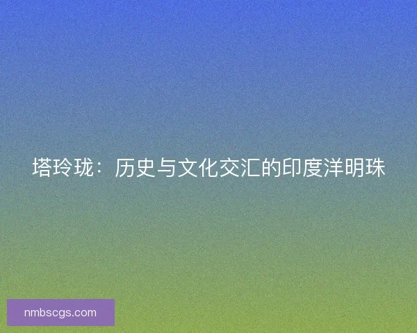 塔玲珑：历史与文化交汇的印度洋明珠