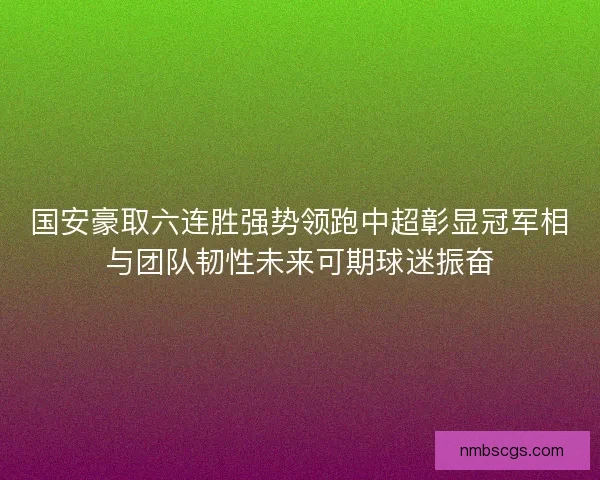 国安豪取六连胜强势领跑中超彰显冠军相与团队韧性未来可期球迷振奋 国安豪取六连胜强势领跑中超彰显冠军相与团队韧性未来可期球迷振奋